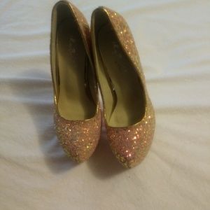 Pink sparkle stilettos